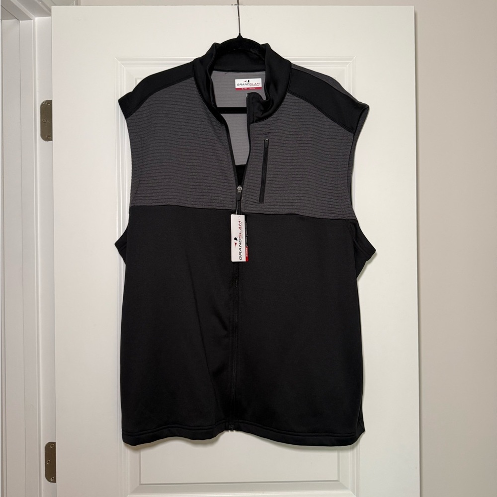 Grand Slam Black and Gray Zip-Up Vest